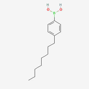 (4-Octylphenyl)boronic acid chemical structure (CAS 133997-05-4)