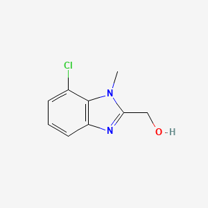 (7-Chloro-1-methyl-1H-benzo[d]imidazol-2-yl)methanol chemical structure (CAS 1340111-89-8)