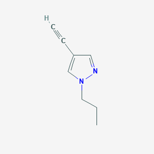 4-Ethynyl-1-propyl-1H-pyrazole chemical structure (CAS 1340156-26-4)