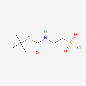 tert-Butyl (2-(chlorosulfonyl)ethyl)carbamate chemical structure (CAS 134019-73-1)