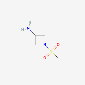 1-(Methylsulfonyl)azetidin-3-amine chemical structure (CAS 1340300-17-5)