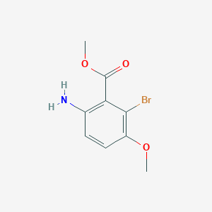 Methyl 6-amino-2-bromo-3-methoxybenzoate chemical structure (CAS 1340366-76-8)