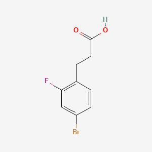 3-(4-Bromo-2-fluorophenyl)propanoic acid chemical structure (CAS 134057-95-7)