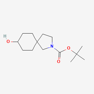 tert-Butyl 8-hydroxy-2-azaspiro[4.5]decane-2-carboxylate chemical structure (CAS 1341036-10-9)
