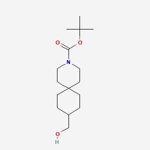 tert-Butyl 9-(hydroxymethyl)-3-azaspiro[5.5]undecane-3-carboxylate chemical structure (CAS 1341036-19-8)