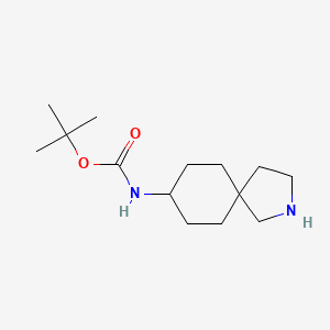 tert-Butyl 2-azaspiro[4.5]decan-8-ylcarbamate chemical structure (CAS 1341038-05-8)