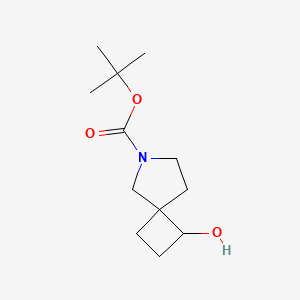 tert-Butyl 1-hydroxy-6-azaspiro[3.4]octane-6-carboxylate chemical structure (CAS 1341039-44-8)