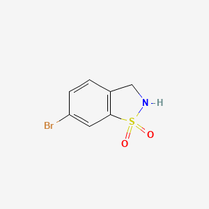 6-Bromo-2,3-dihydrobenzo[d]isothiazole 1,1-dioxide chemical structure (CAS 1341040-15-0)