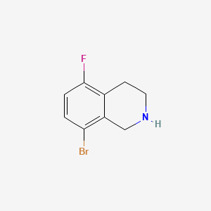 8-Bromo-5-fluoro-1,2,3,4-tetrahydroisoquinoline chemical structure (CAS 1341214-45-6)