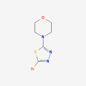 4-(5-Bromo-1,3,4-thiadiazol-2-yl)morpholine chemical structure (CAS 1341405-19-3)