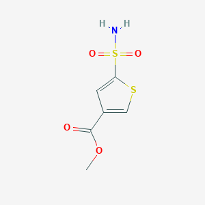 Methyl 5-sulfamoylthiophene-3-carboxylate chemical structure (CAS 1341465-46-0)