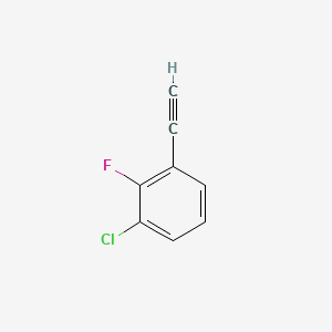 1-Chloro-3-ethynyl-2-fluorobenzene chemical structure (CAS 1341512-63-7)