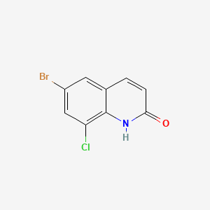 6-Bromo-8-chloro-1,2-dihydroquinolin-2-one chemical structure (CAS 1341717-31-4)