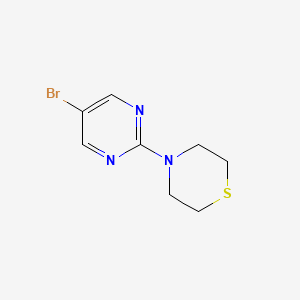 4-(5-Bromopyrimidin-2-yl)thiomorpholine chemical structure (CAS 1341761-16-7)