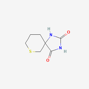 7-Thia-1,3-diazaspiro[4.5]decane-2,4-dione chemical structure (CAS 1341859-10-6)