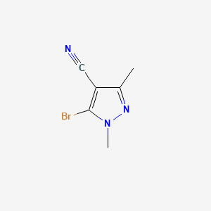 5-Bromo-1,3-dimethyl-1H-pyrazole-4-carbonitrile chemical structure (CAS 1341871-95-1)