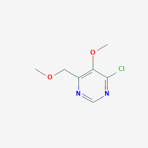 4-Chloro-5-methoxy-6-(methoxymethyl)pyrimidine chemical structure (CAS 13420-48-9)