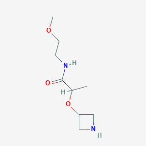 2-(Azetidin-3-yloxy)-N-(2-methoxyethyl)propanamide chemical structure (CAS 1342188-12-8)