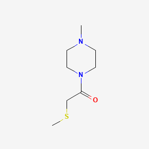 1-(4-Methylpiperazin-1-yl)-2-(methylthio)ethan-1-one chemical structure (CAS 1342241-36-4)