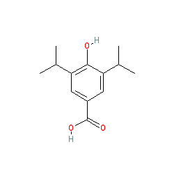 4-Hydroxy-3,5-diisopropylbenzoic acid chemical structure (CAS 13423-73-9)