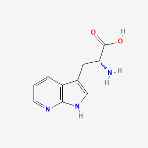 (R)-2-Amino-3-(1H-pyrrolo[2,3-b]pyridin-3-yl)propanoic acid chemical structure (CAS 134235-82-8)