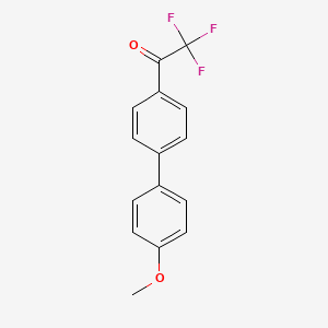 2,2,2-Trifluoro-1-(4'-methoxy-[1,1'-biphenyl]-4-yl)ethanone chemical structure (CAS 134249-43-7)