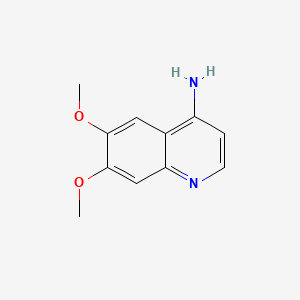 6,7-Dimethoxyquinolin-4-amine chemical structure (CAS 13425-92-8)