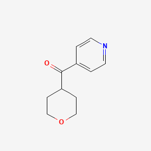 Pyridin-4-yl(tetrahydro-2H-pyran-4-yl)methanone chemical structure (CAS 1342557-99-6)