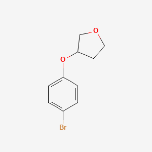 3-(4-Bromophenoxy)tetrahydrofuran chemical structure (CAS 1342585-83-4)
