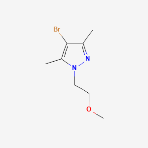 4-Bromo-1-(2-methoxyethyl)-3,5-dimethyl-1H-pyrazole chemical structure (CAS 1342761-60-7)
