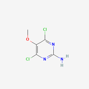 4,6-Dichloro-5-methoxypyrimidin-2-amine chemical structure (CAS 13428-25-6)