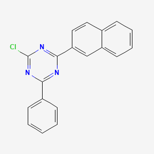 2-Chloro-4-(naphthalen-2-yl)-6-phenyl-1,3,5-triazine chemical structure (CAS 1342819-12-8)