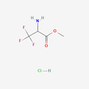 Methyl 2-amino-3,3,3-trifluoropropanoate hydrochloride chemical structure (CAS 134297-36-2)