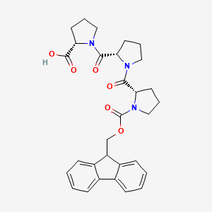 (((9H-Fluoren-9-yl)methoxy)carbonyl)-L-prolyl-L-prolyl-L-proline chemical structure (CAS 134303-96-1)