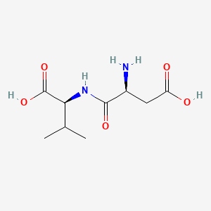 (S)-3-Amino-4-(((S)-1-carboxy-2-methylpropyl)amino)-4-oxobutanoic acid chemical structure (CAS 13433-04-0)