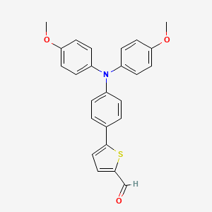 5-(4-(Bis(4-methoxyphenyl)amino)phenyl)thiophene-2-carbaldehyde chemical structure (CAS 1343425-46-6)