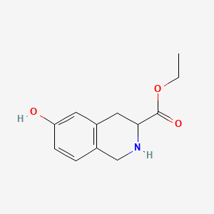 Ethyl 6-hydroxy-1,2,3,4-tetrahydroisoquinoline-3-carboxylate chemical structure (CAS 134388-85-5)