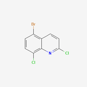 5-Bromo-2,8-dichloroquinoline chemical structure (CAS 1343934-72-4)
