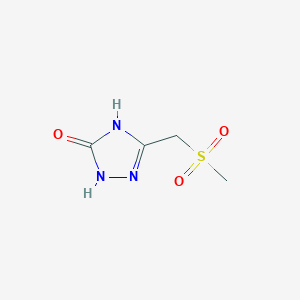 5-((Methylsulfonyl)methyl)-2,4-dihydro-3H-1,2,4-triazol-3-one chemical structure (CAS 1344004-97-2)