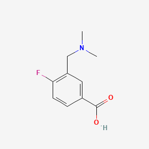 3-((Dimethylamino)methyl)-4-fluorobenzoic acid chemical structure (CAS 1344076-62-5)