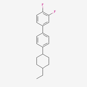 3,4-Difluoro-4'-(trans-4-ethylcyclohexyl)biphenyl chemical structure (CAS 134412-18-3)