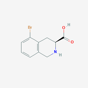 (S)-5-Bromo-1,2,3,4-tetrahydroisoquinoline-3-carboxylic acid chemical structure (CAS 1344394-58-6)