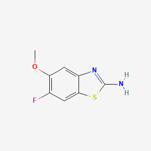 6-Fluoro-5-methoxybenzo[d]thiazol-2-amine chemical structure (CAS 1344684-78-1)