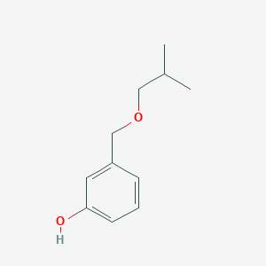 3-(Isobutoxymethyl)phenol chemical structure (CAS 1344688-02-3)