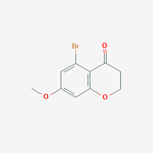 5-Bromo-7-methoxychroman-4-one chemical structure (CAS 1344894-65-0)