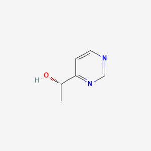 (S)-1-(Pyrimidin-4-yl)ethan-1-ol chemical structure (CAS 1344936-67-9)