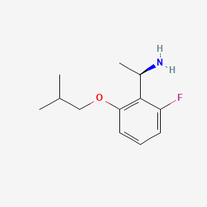(R)-1-(2-Fluoro-6-isobutoxyphenyl)ethan-1-amine chemical structure (CAS 1344943-32-3)