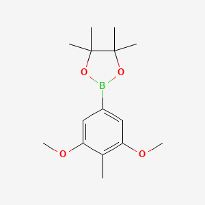 2-(3,5-Dimethoxy-4-methylphenyl)-4,4,5,5-tetramethyl-1,3,2-dioxaborolane chemical structure (CAS 1345024-09-0)