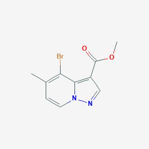 Methyl 4-bromo-5-methylpyrazolo[1,5-a]pyridine-3-carboxylate chemical structure (CAS 1345121-21-2)