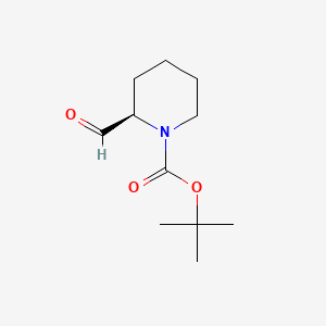 (R)-tert-Butyl 2-formylpiperidine-1-carboxylate chemical structure (CAS 134526-69-5)
